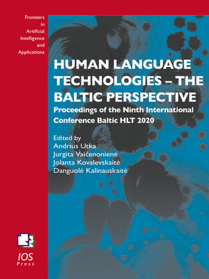 cover image of Human Language Technologies – the Baltic Perspective